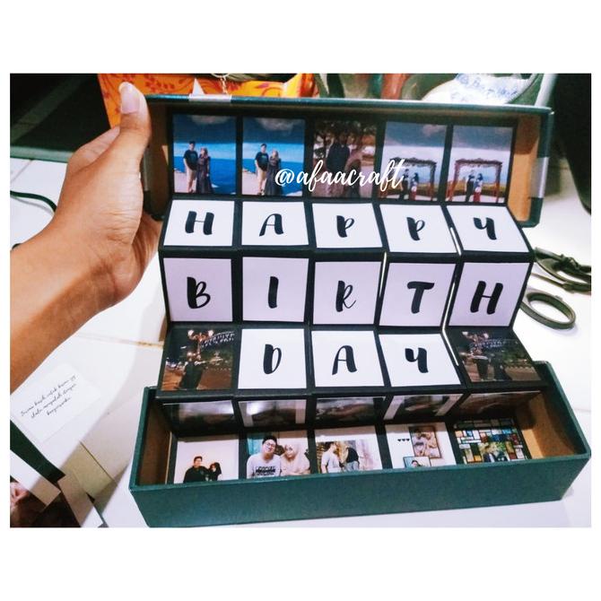 Gift Box Photobox Kotak Kado Hadiah Ulang Tahun Foto Pop Up Large Mewah