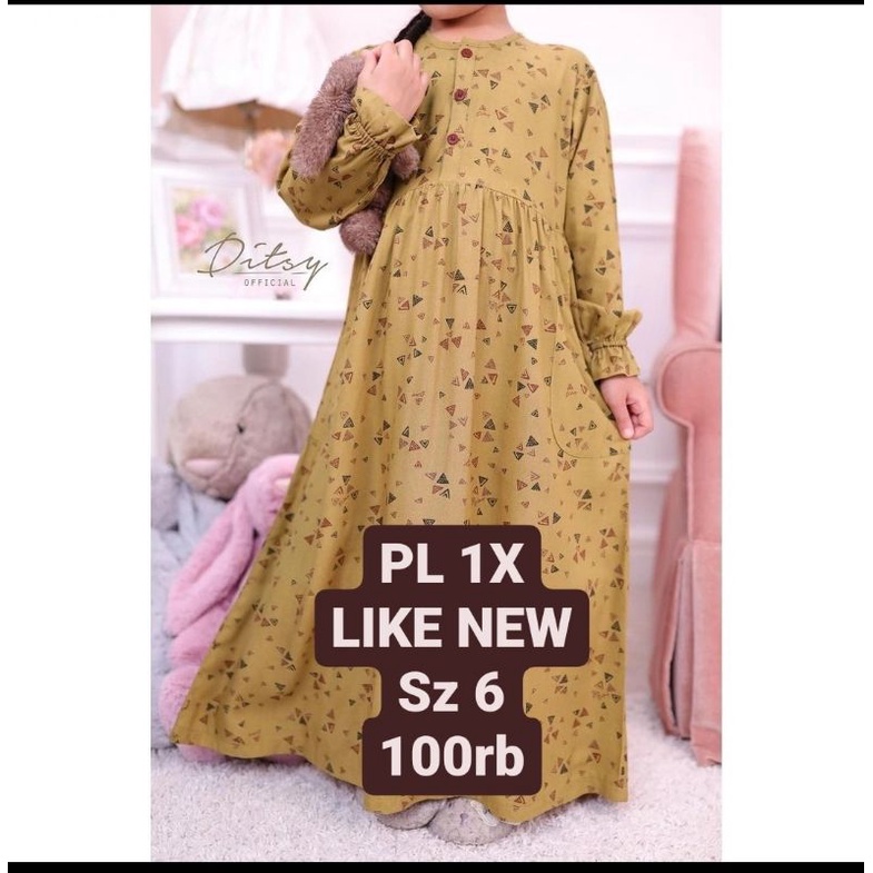 Preloved little mavis greenish ditsy official no atelier angelina