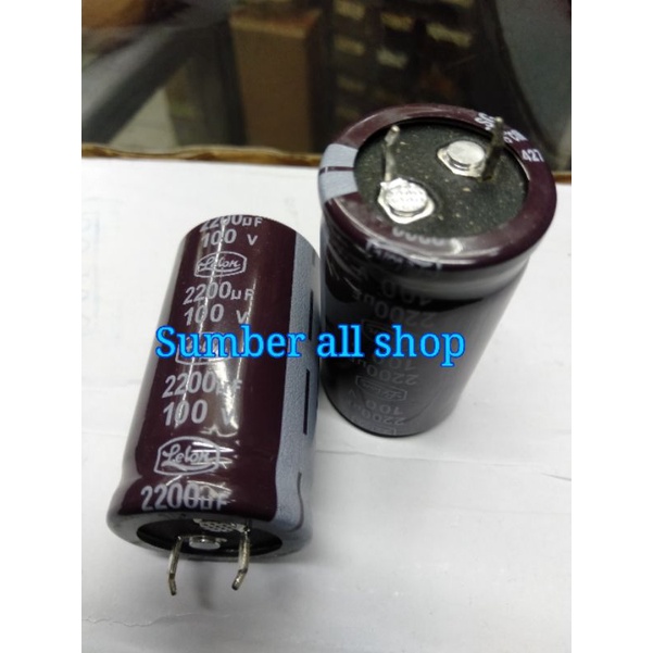 elco 2200uf 100v Lelon kaki paku