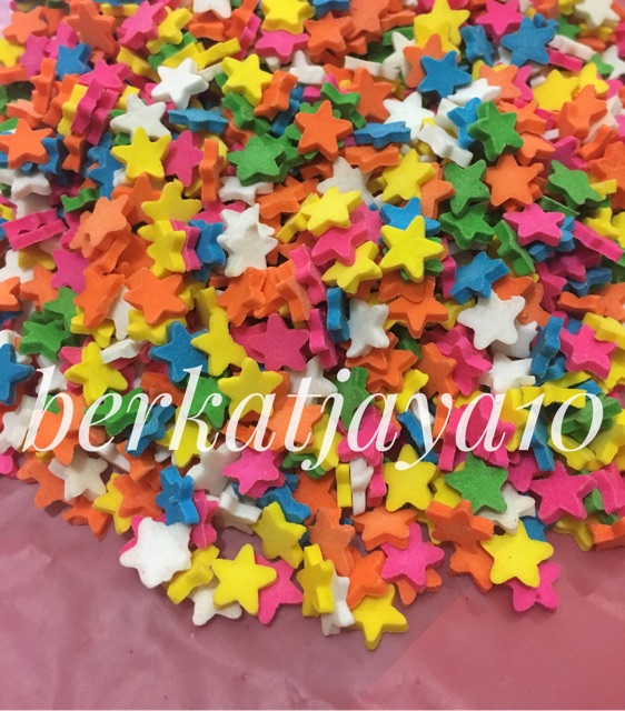 MURAH CONFETTI MODEL HATI Heart Love Warna Warni Permen Gula Conveti Sprinkle 15 Gram Kemasan Repack