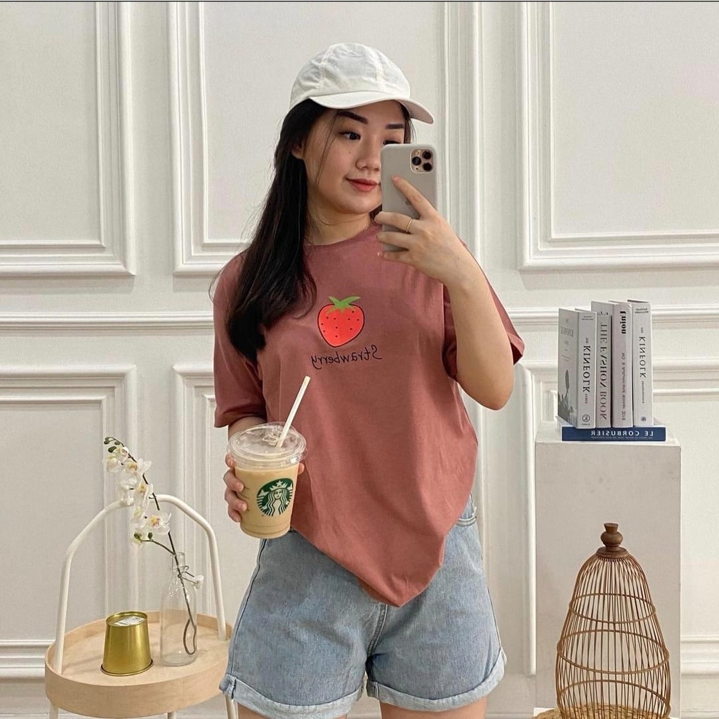 KAOS TUMBLR DUSTY ROSE | BAJU TSHIRT TUMBLR TEE PINK KOREAN KOREA STYLE PENDEK WANITA