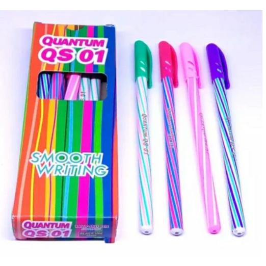 

(12pcs) Pulpen Ulir Hitam Quantum Murah