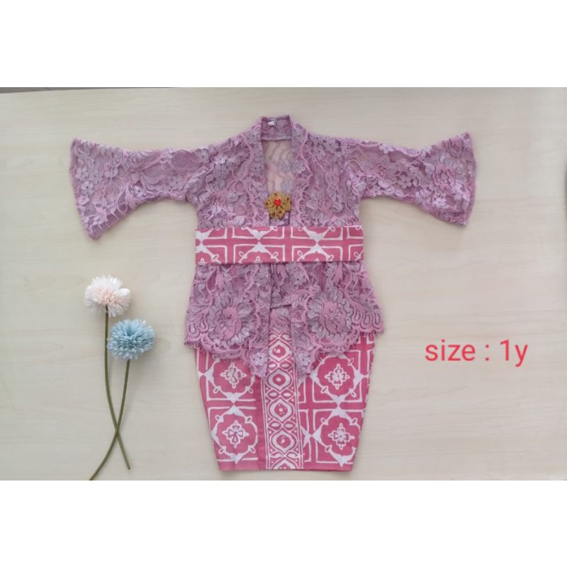 Set kebaya kebaya kamen obi anak/pakaian adat bali anak/kebaya anak/kamen obi batik