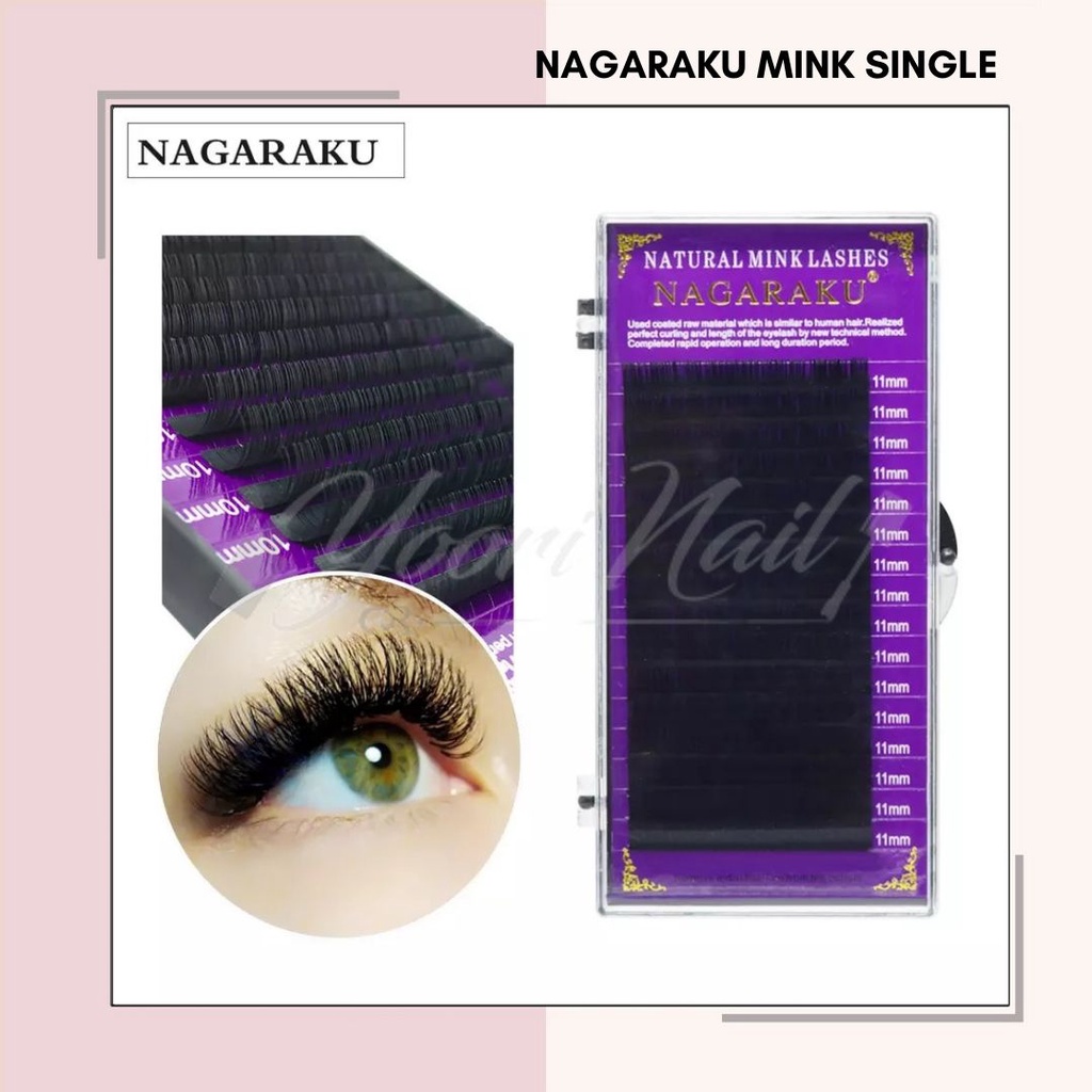 Nagaraku Mink Single Lash bulumata extension eyelash soft natural