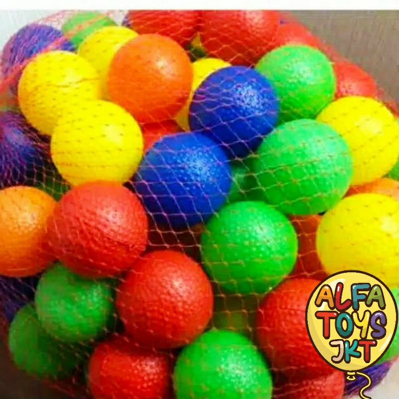 mainan anak bola pimpong warna isi 50 pimpong warna