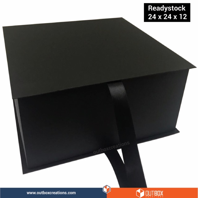 KOTAK KADO HITAM POLOS