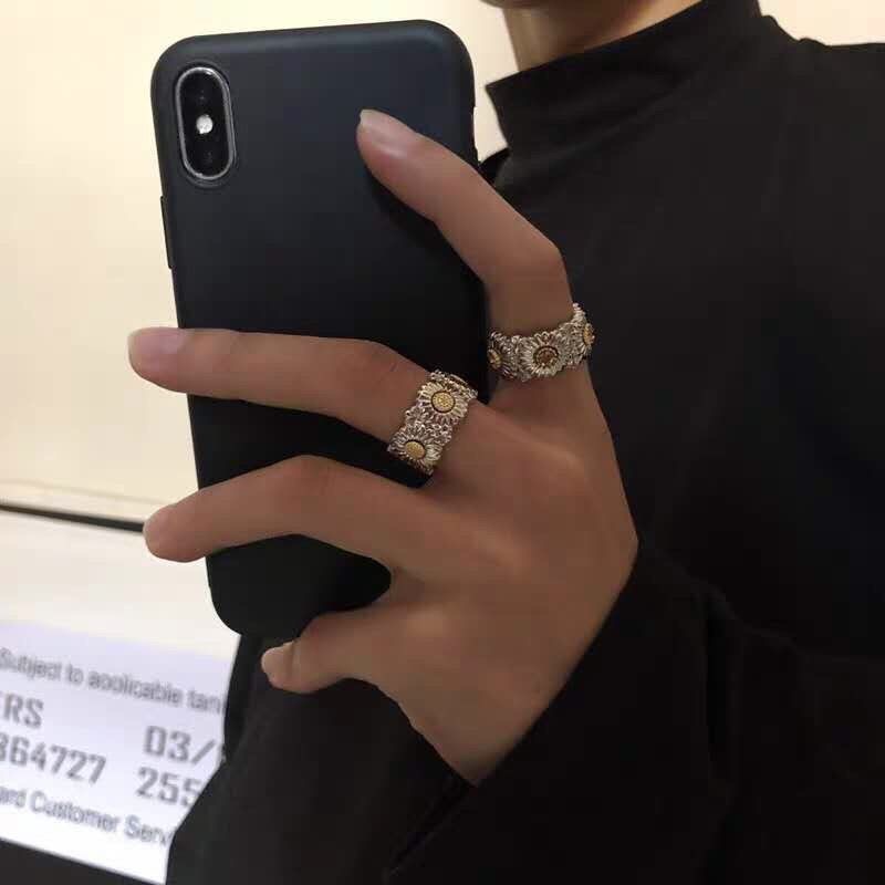 Cincin Berlian Daisy Gaya Korea Hip Hop Untuk Aksesoris