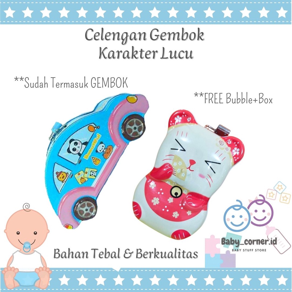 Celengan gembok kartun karakter lucu|tabungan celengan koin anak besi | BESAR