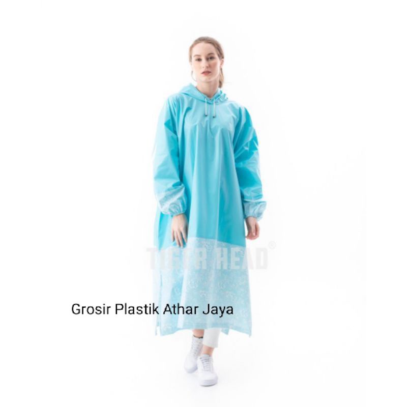 Jas Hujan Gamis Tiger Head / Jas Hujan Muslimah / Jas Hujan Setelan Rok / Mantol Rok
