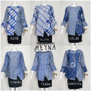 Blus heyna atasan  Baju  batik  wanita  Abg modis modern 