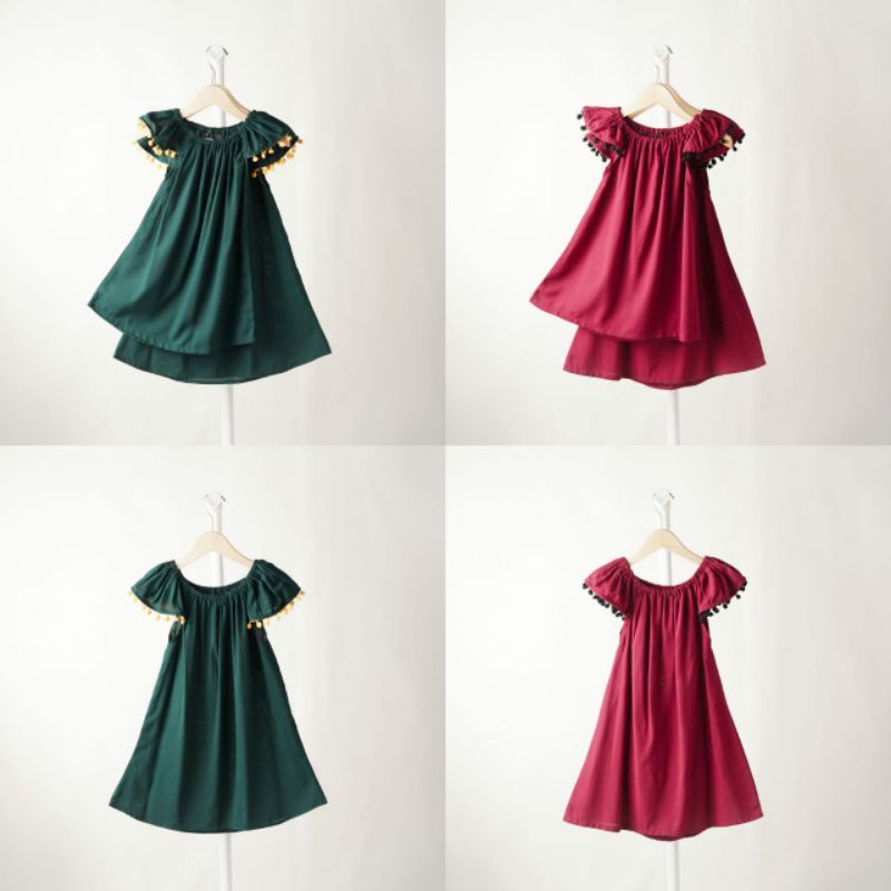 DRESS  ANAK PEREMPUAN BAHAN RAYON UNIQLO PREMIUM HIRA KIDS