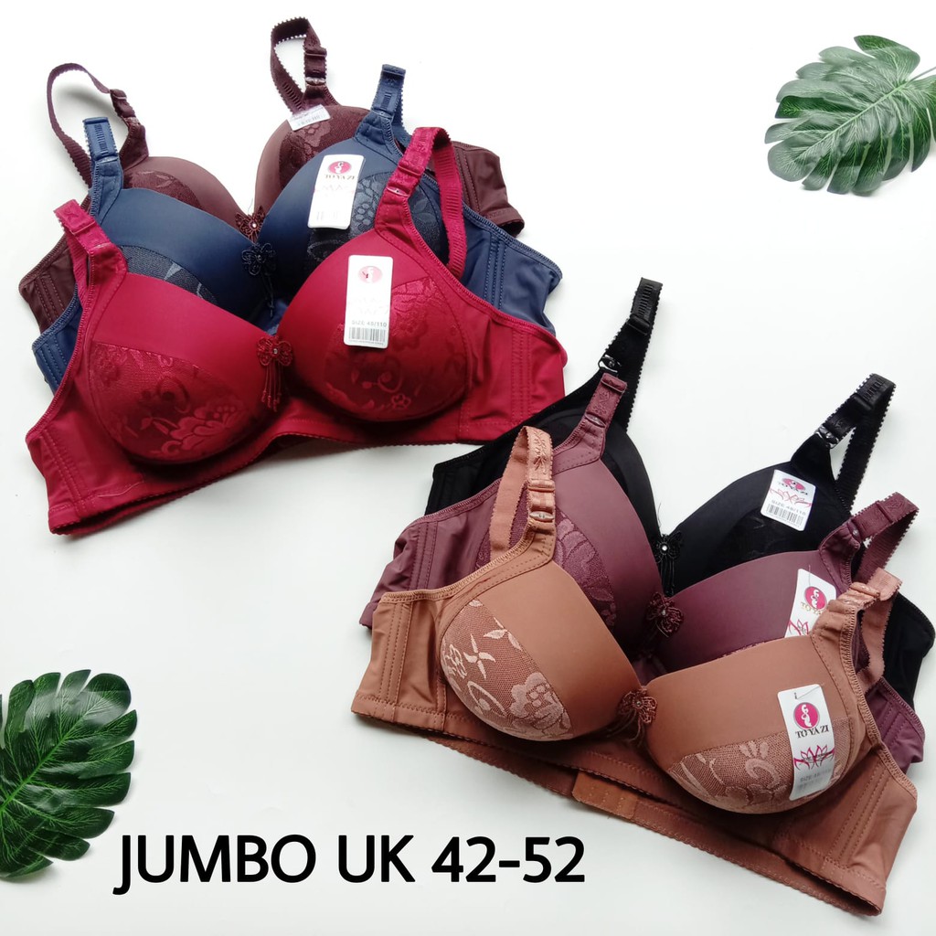 BRA JUMBO BH WANITA UKURAN BESAR CUP C 42-52 TOYAZI 5679