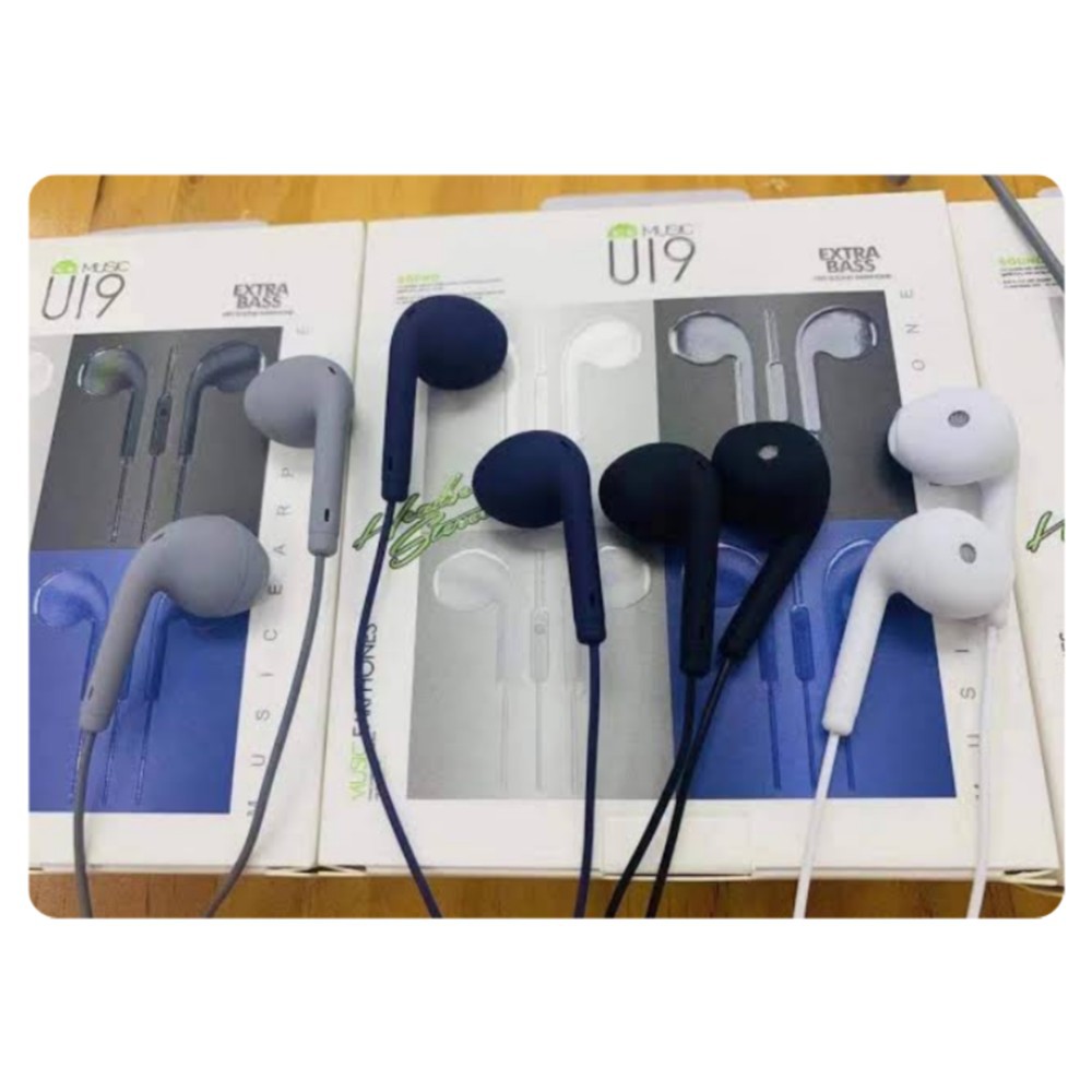 Headset Macaron Matte U19 / Earphone Mega Bass Brand Good Quality Extra Bass