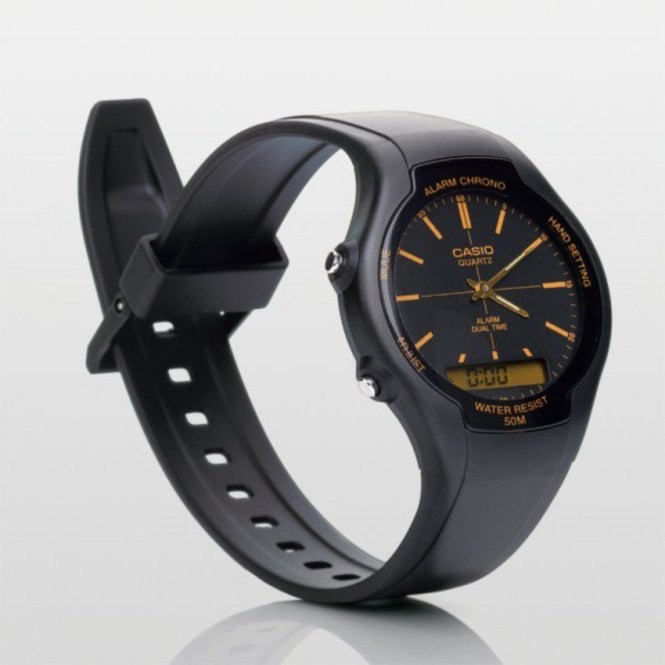 Casio Original AW-90H Jam Tangan Pria - Digital - Karet - Hitam