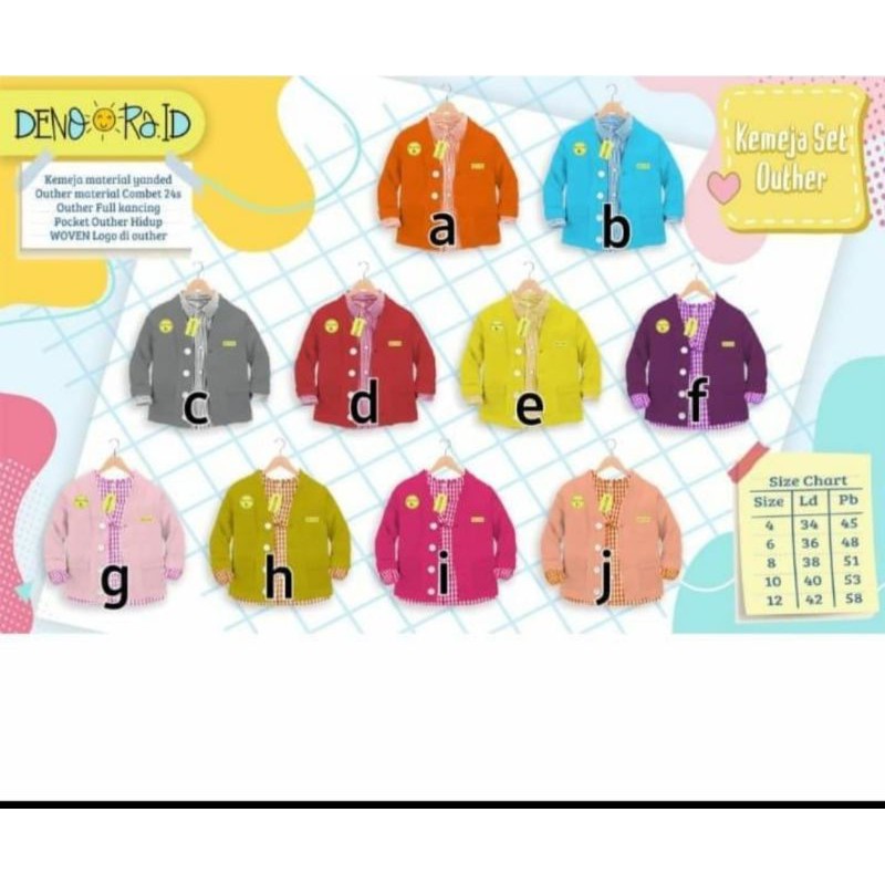 kemeja + sweater by denora.id