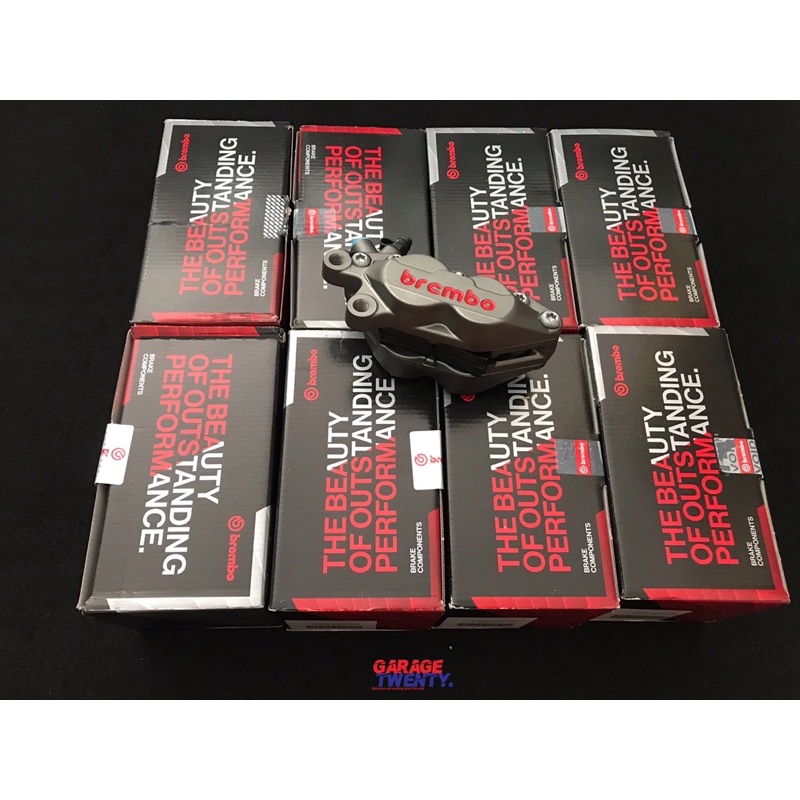 kaliper brembo 4P/P4 Kiri Grey Red Logo beat scoopy pcx vesmat adv