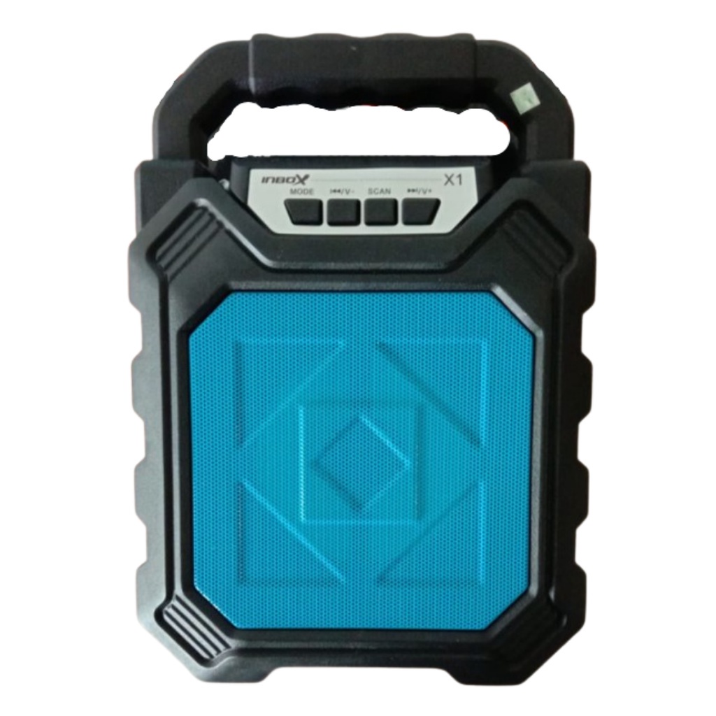 KISONLI - Speaker Bluetooth Tenteng Plus Mic Karaoke, Radio, USB, Micro SD - Jertech X1-INBOX-X1-BIRU