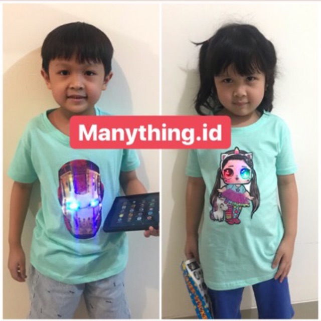 PROMO LIVE SHOPEE KAOS LED ANAK MOTIF CAMPUR CEWE COWO KHUSUS LIVE SHOPEE