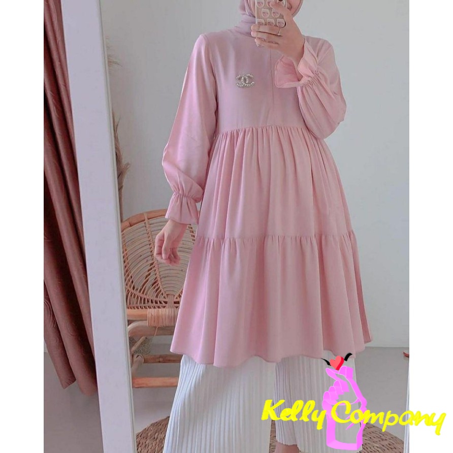 ATASAN MUSLIM  JUMBO  SORAYA TUNIK POLOS JUMBO