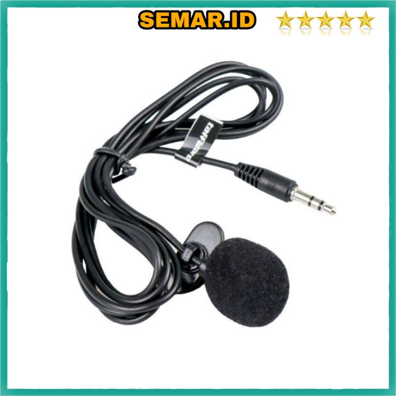 Taffware 3.5mm Microphone with Clip for Smartphone / Laptop / Tablet PC - SR-503 - Black