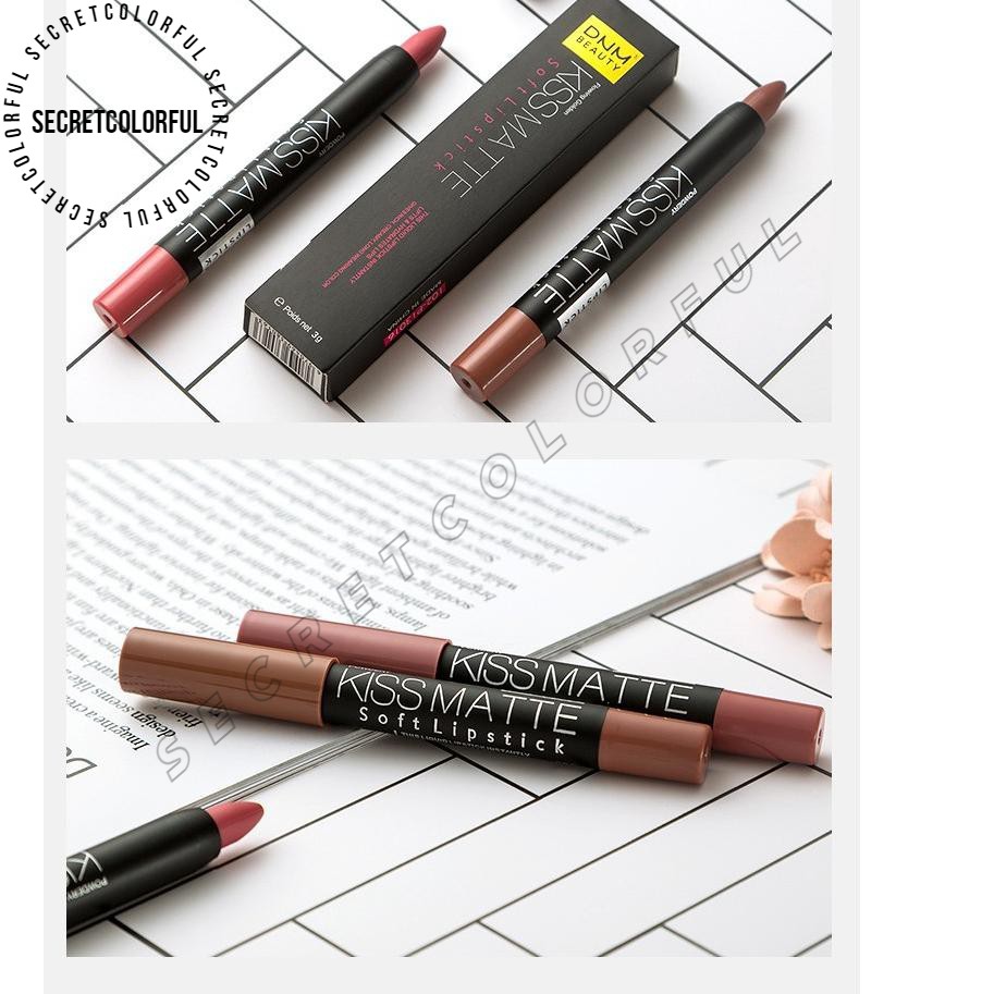 DNM Lipstik Matte Beludru Long Lasting Rotate 19 Colors