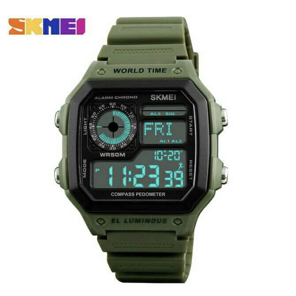 Jam Tangan Unisex SKMEI DG 1299 Digital Rubber Strap Original Skmei