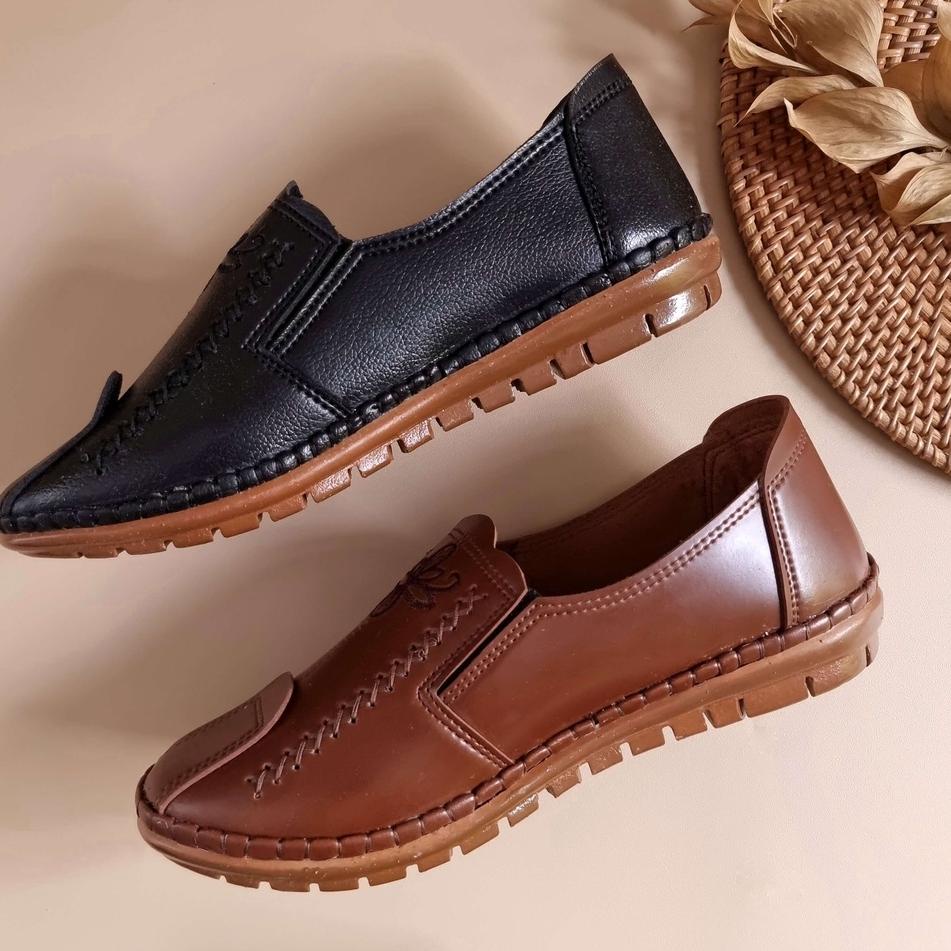Menarik.. Sepatu Flatshoes Pantofel Mabelle Wanita Perempuan Cewek Kerja Kantor Formal Loafers Flat 