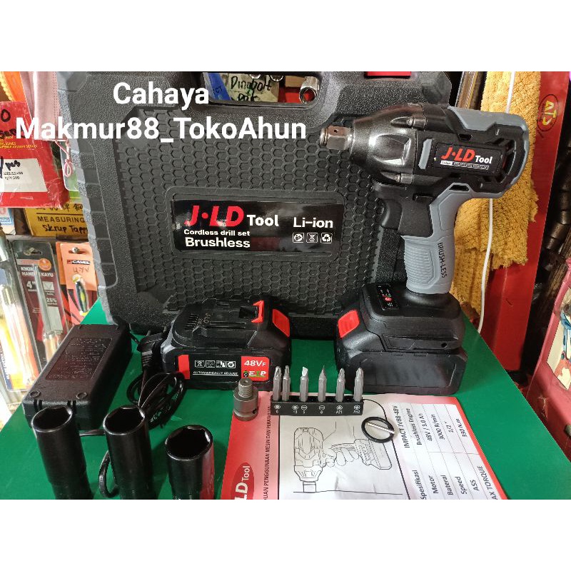 Mesin impact baterai 48V JLD/MESIN BOR BAUT baterai JLD 48 VOLT