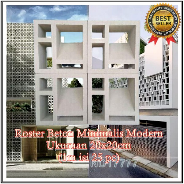 Roster Beton Minimalis Loster Lubang Angin Jalusi Ventilasi Udara Rumah Pagar