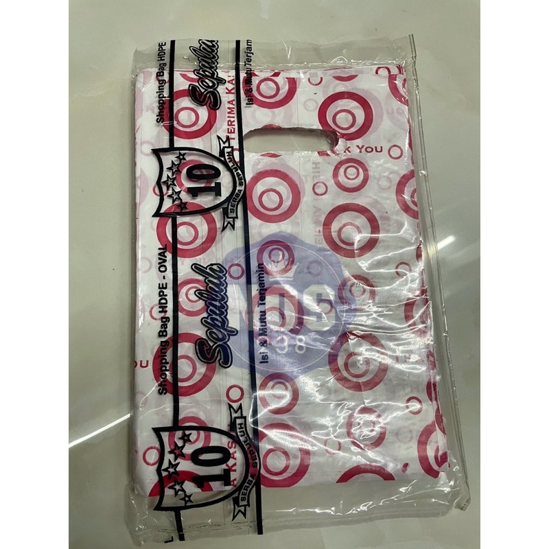 HD Oval 15x22 POLOS/MOTIF 100lembar Shopping Bag