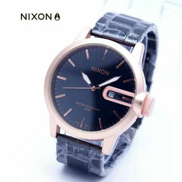 Jam Tangan Pria Nixon Rantai Hitam Rose