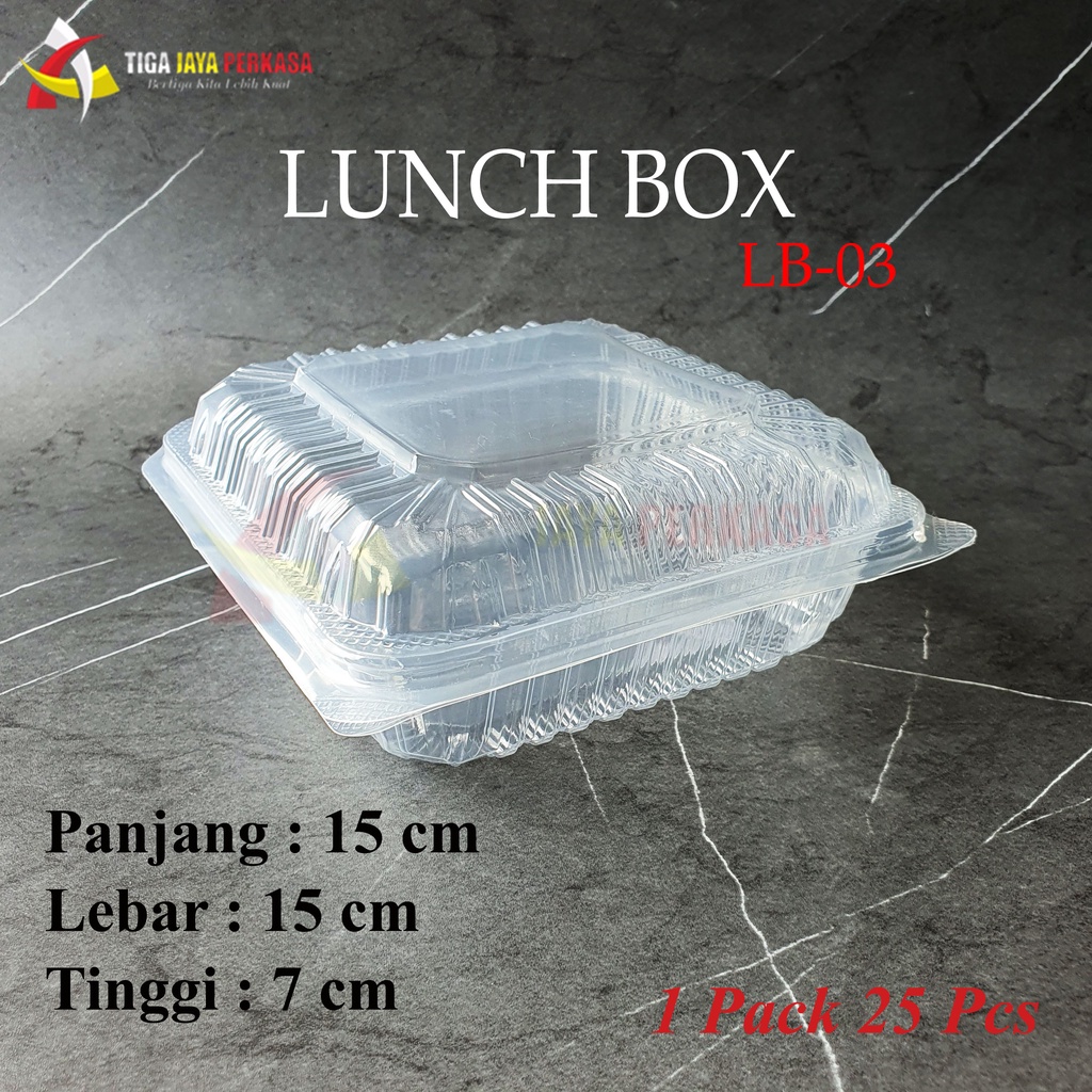 Jual Lunch Box LB-H03 / Kotak Take Away / Lunch Box Plastik @25 Pcs