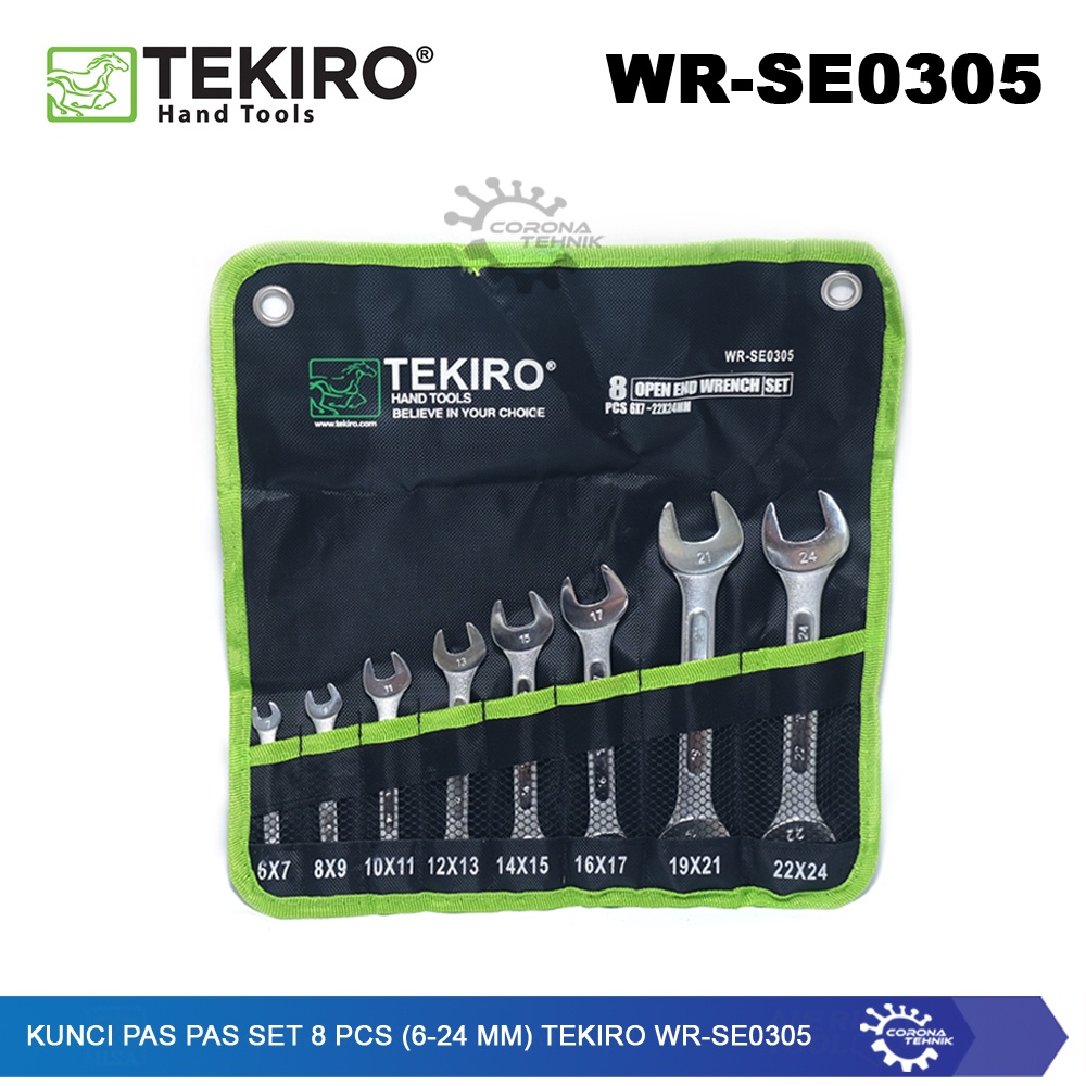 Tekiro WR-SE0305 - Kunci Pas Pas Set 8 Pcs (6-24 mm)