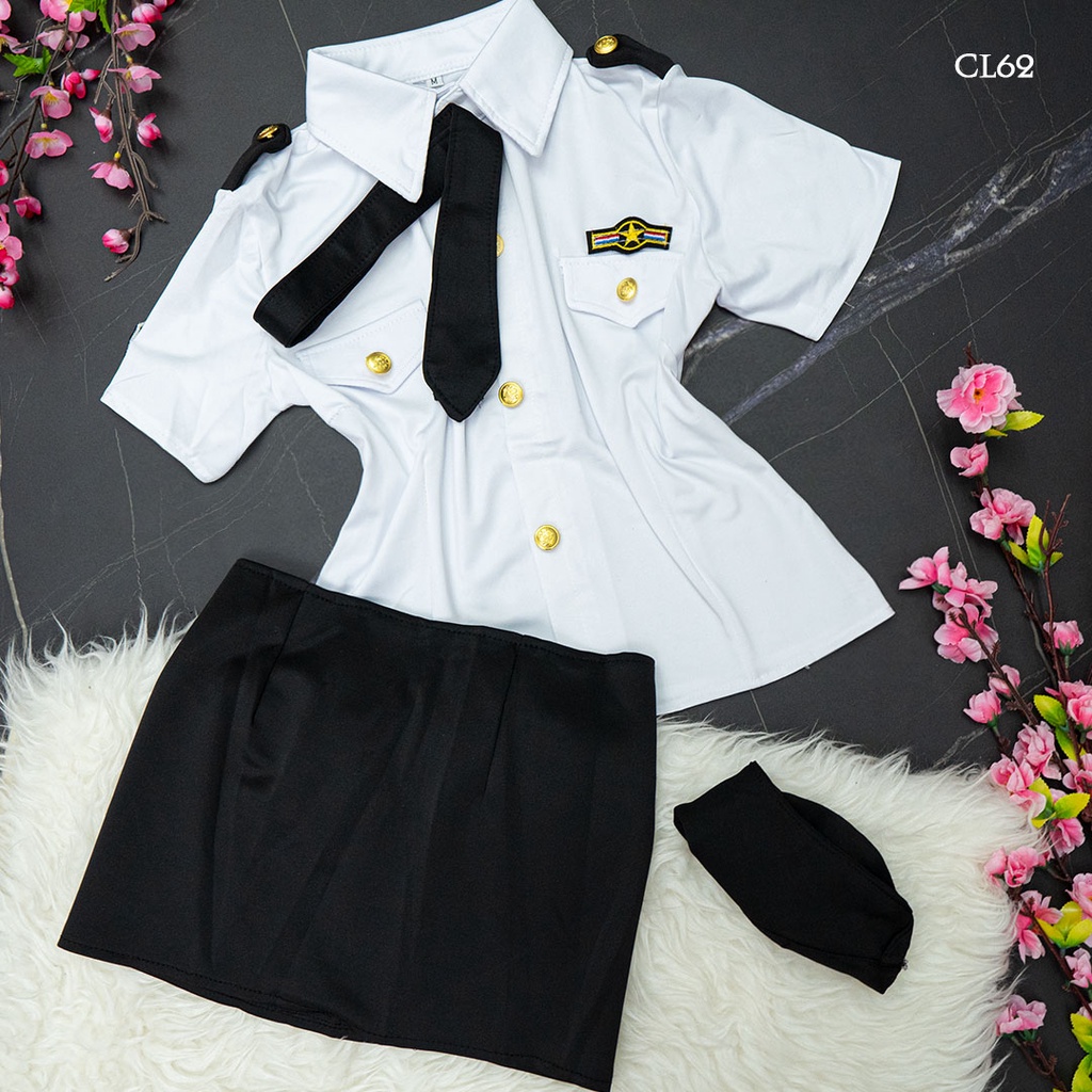 [SIAP KIRIM] SEXY COSTUME LINGERIE POLICE UNIFORM KOSTUM POLISI WANITA CL62