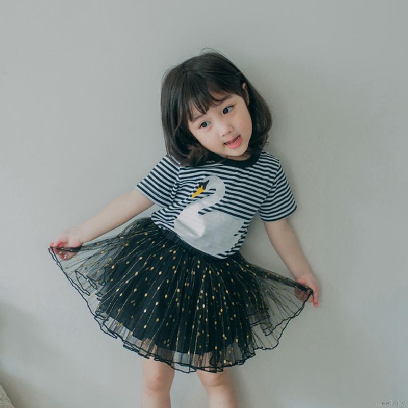Set 2Pcs Baju Atasan T Shirt Motif Garis Garis Gambar Set 2Pcs Baju Atasan T Shirt Motif Garis Garis Gambar