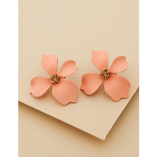 LRC ANting Tusuk Fashion Pink Alloy Painted Flower V47863