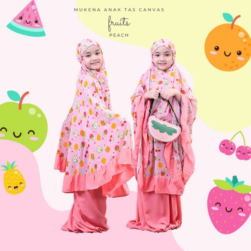 mukena anak  fruit tas canvas