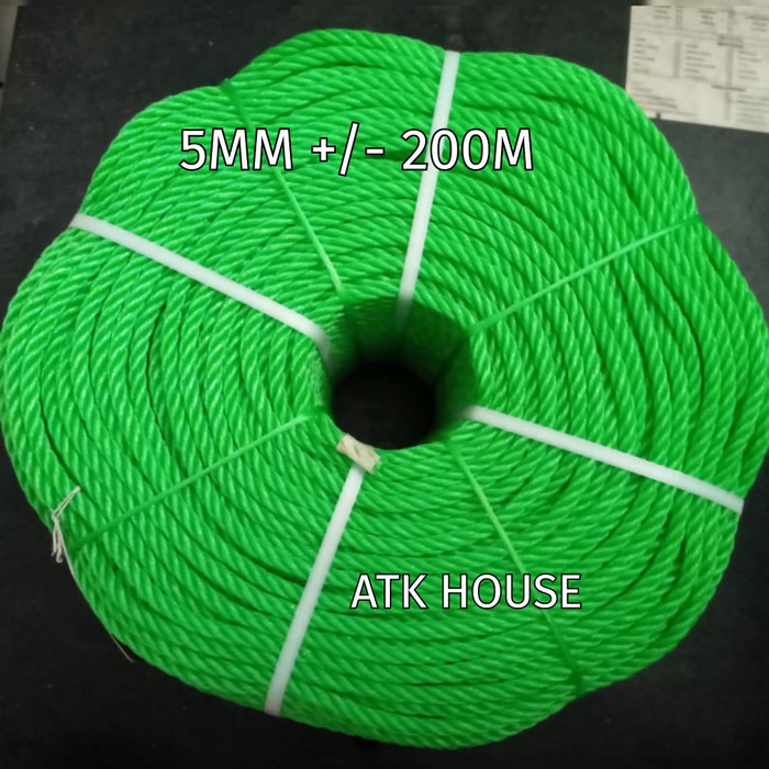 Tali Tambang Plastik 5mm +-200m/Tali Pengikat/Tali Plastik/Tambang 5mm