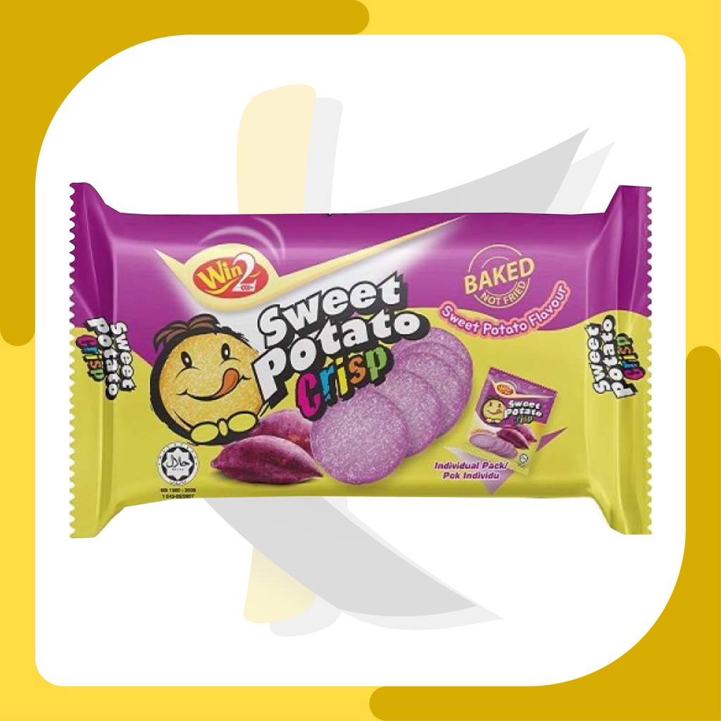 Snack Import Malaysia | WIN2 / Win Win Baked Sweet Potato Crisp Snack 120gr | Ori