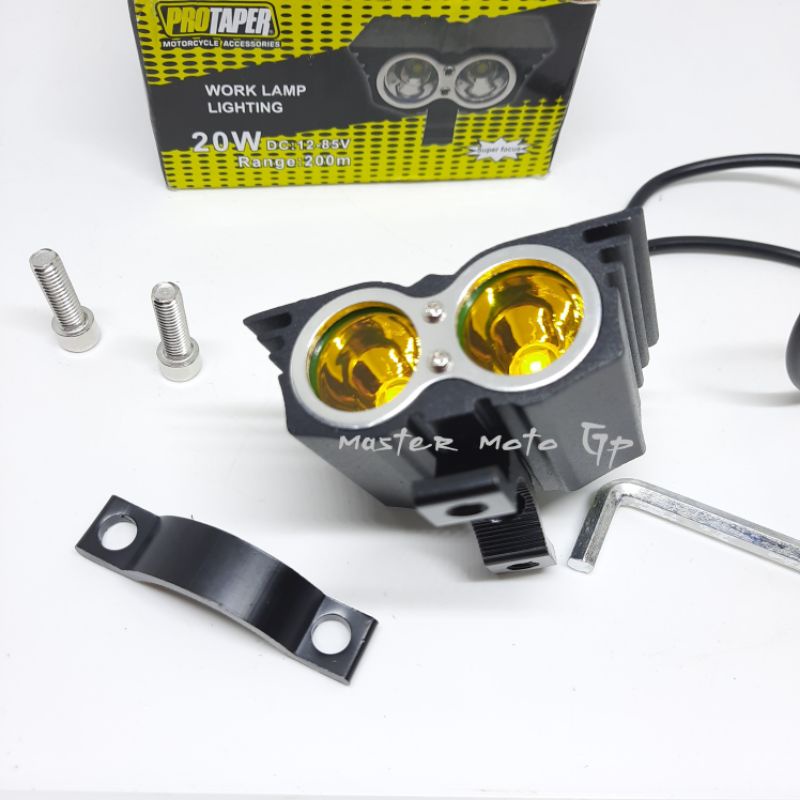 Protaper motorcycle accessories WorkLamp lighting Owl 2 LED Lampu tembak sorot owl 2 mata Protaper Universal