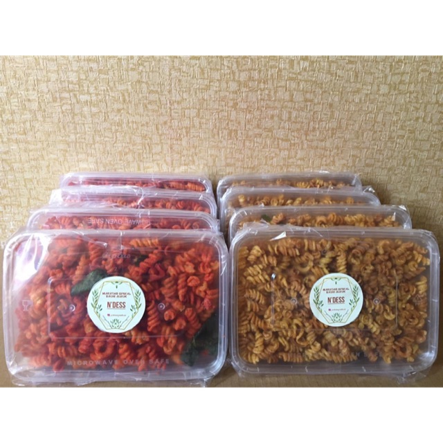 

Macroni spiral daun jeruk ( balado )