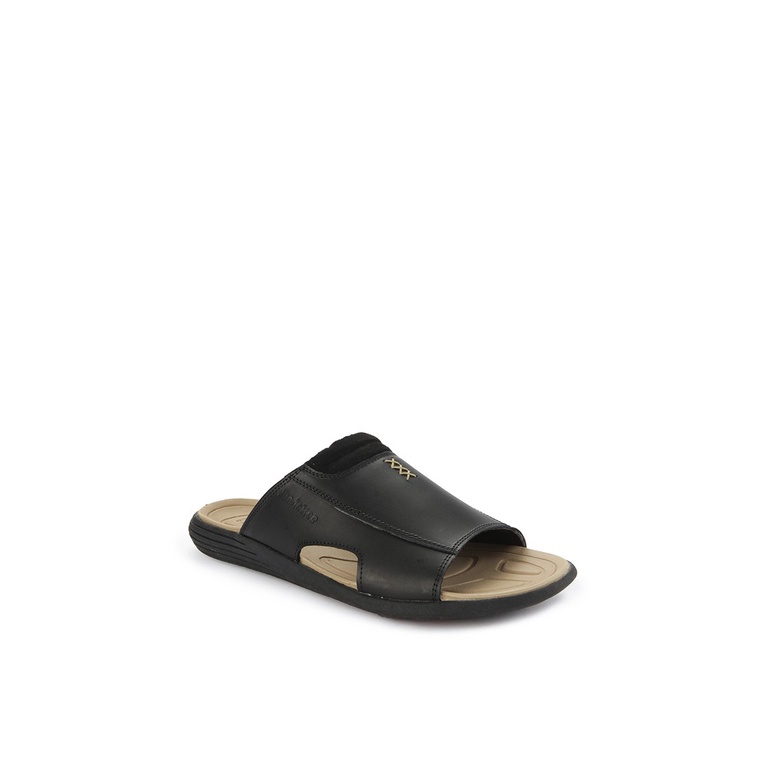 SANDAL CASUAL JIM JOKER PRIA ORIGINAL SLIDE KULIT BRANDED HITAM JJ08