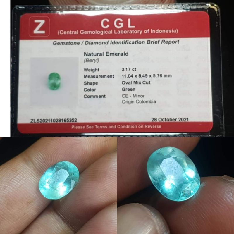 NATURAL EMERALD BERYL ZAMBRUD COLOMBIA [[REAL Picture]] CODE 5253