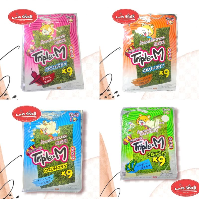 

Triple M Roasted Seaweed - Snack Seaweed - Makanan Ringan Rumput Laut