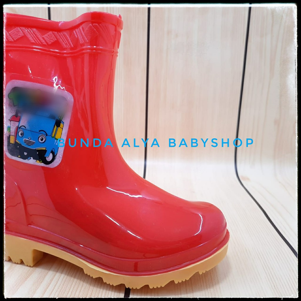 Sepatu Boots Air Anak Laki Laki 1 - 4 Tahun Bus Lengkap SIze Sepatu Boots Hujan Anak Cowok Tahan Air MERAH Size 26 - 35