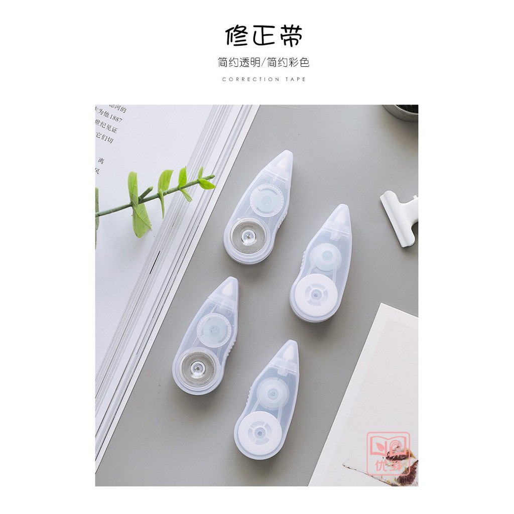 

Correction Tape Mini Transparant White Murah Aestheti