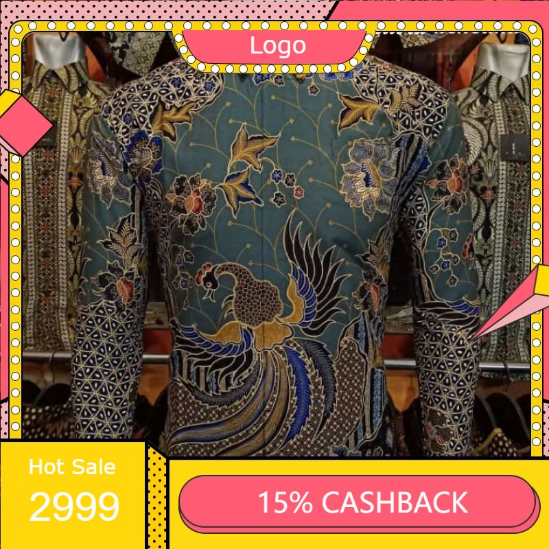 Batik Pria Lengan Panjang Modern Kemeja Batik Pria Lengan Panjang