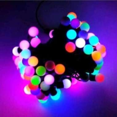 Rocia Lampu Hias Pohon Natal 40 LED Warna Warni / Lampu Hias Multifungsi Bentuk Bola