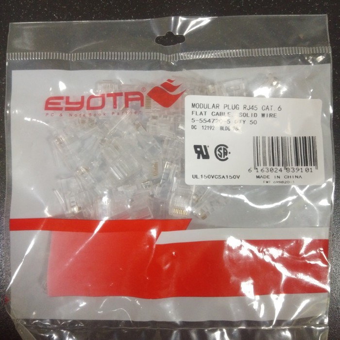 Eyota Konektor RJ45 Cat5e - Connector RJ 45 Cat5 (isi100)