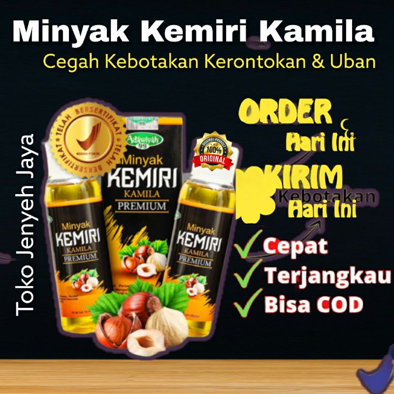 Minyak Kemiri Kamila Premium Original Atasi Rambut Rontok Dan Kebotakan